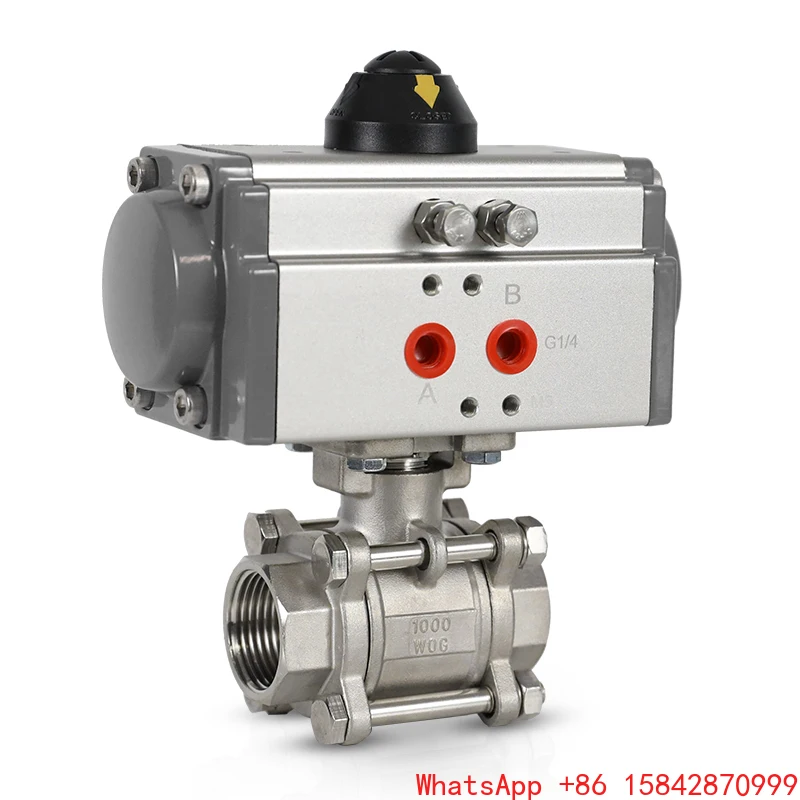 robinet-a-tournant-spherique-pneumatique-trois-pieces-q611f-16p-resistance-a-la-corrosion-a-haute-temperature-coupure-rapide