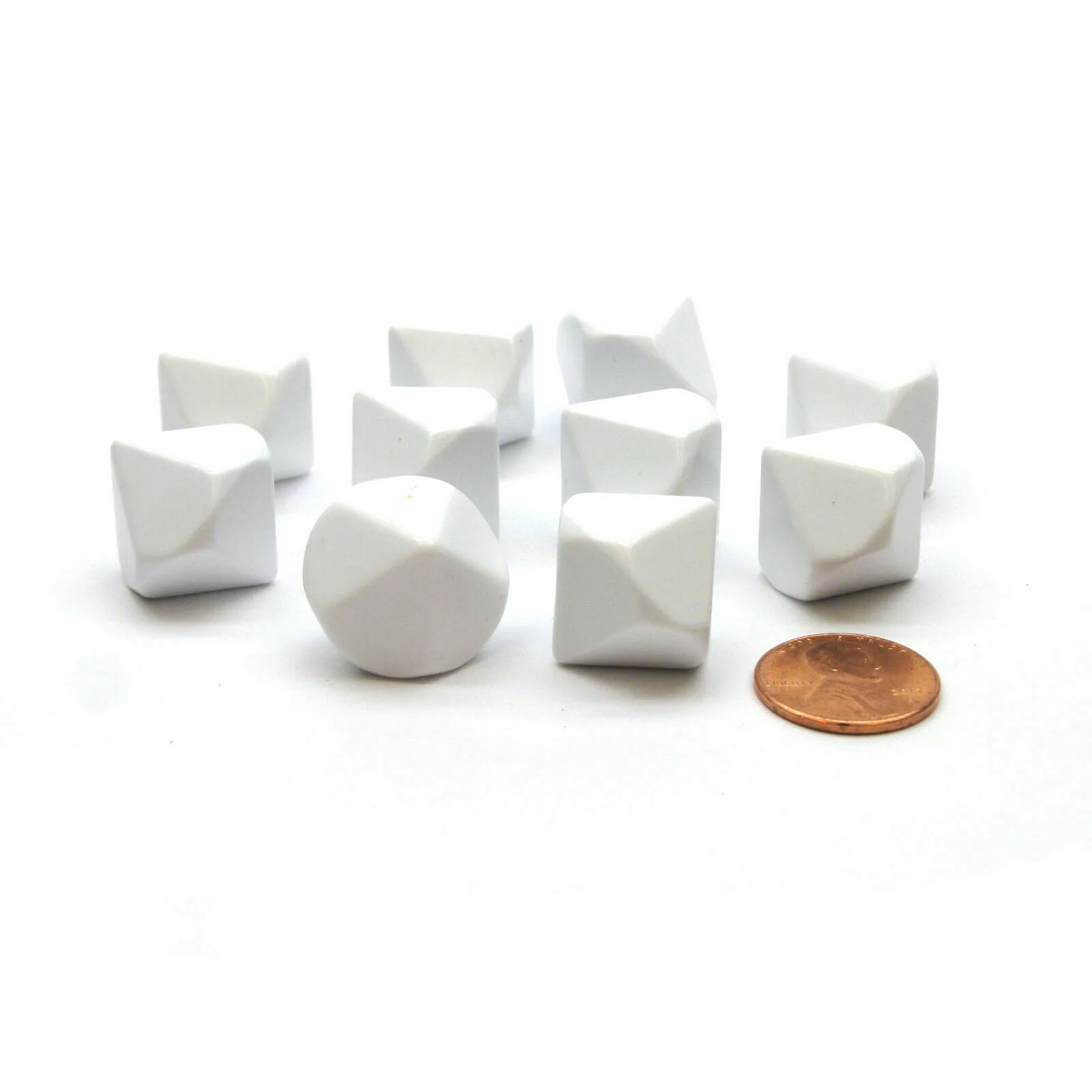 10pcs/set 10 Side Blank Rounded D10 Dice DIY Board Game Accessories Teaching Mathematical Tool