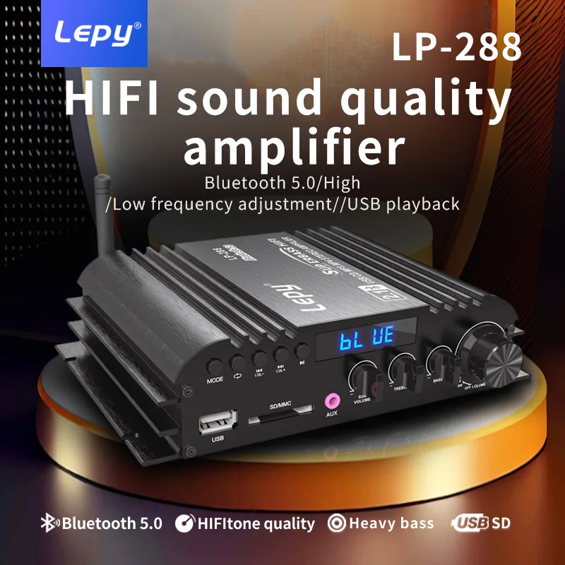 

Новый LEPY-288 50W * 2 + 100W сабвуфер Bluetooth 5,0 HIFI SOUNDOUALITY усилитель с регулировкой высоты/USB SD карта Воспроизведение