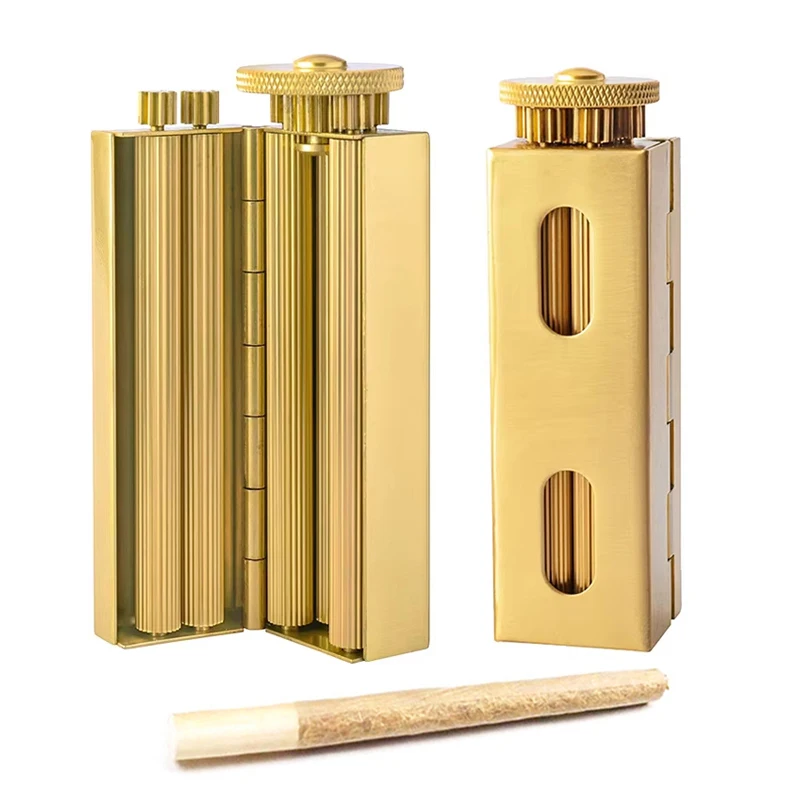 

2026 New Brass Roller Machine Rolling Handmade 70MM Cigarette Paper Gift The man's gift