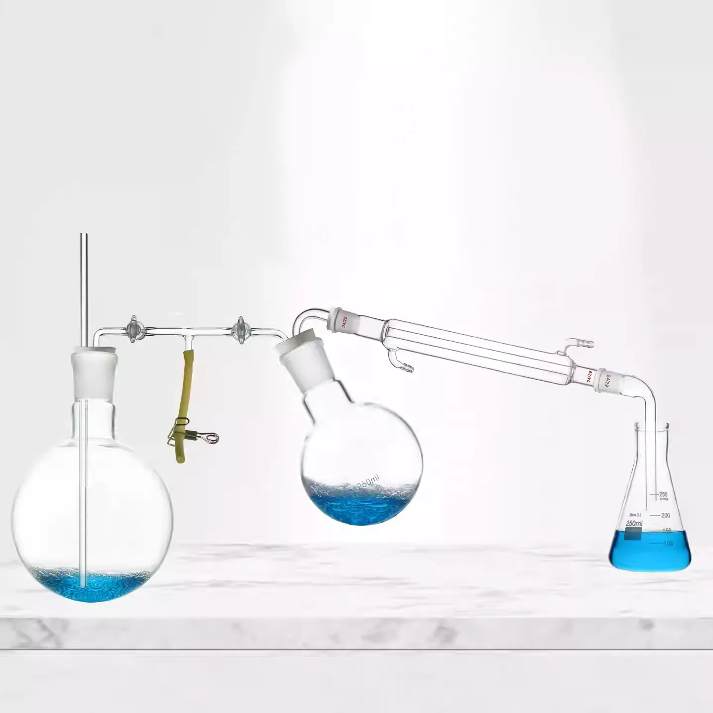 Steam distillation unit 250/500ml organic extraction distillation reactor condensation