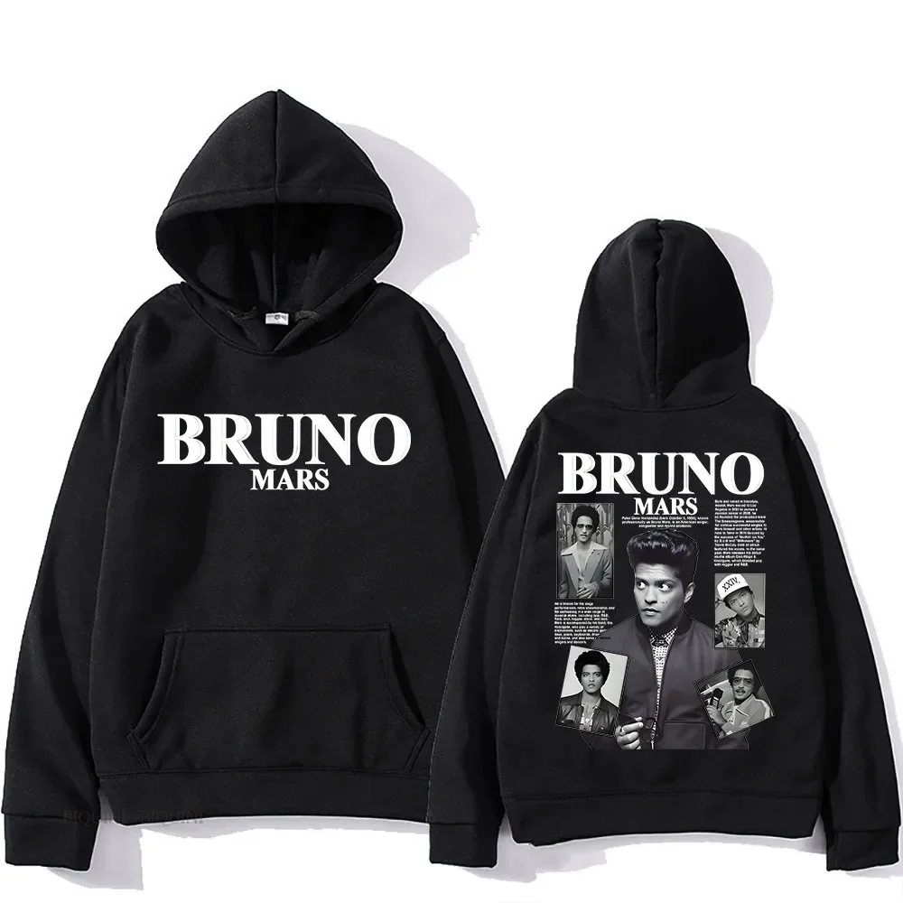 Bruno Mars Hooded Streetwear Women Goth Y2k Clothes Fleece Sweatshirt for Autumn/Winter Hip Hop Clothing Sudaderas Retro Hoody