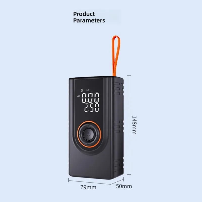 A99I-Portable Air Compressor Digital Tire Inflator Pump Wireless Electric Air Pump For Car Motorcycle Bike Tire Balls