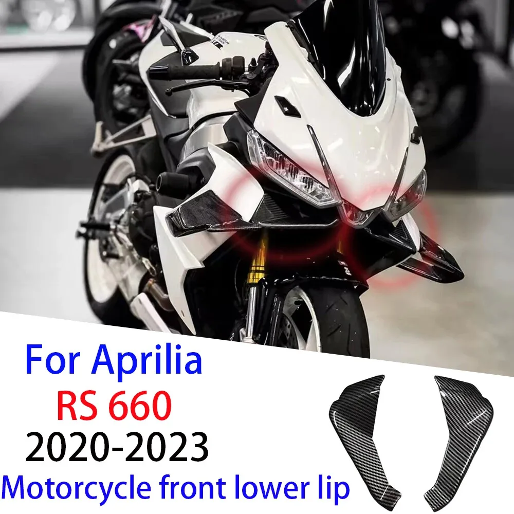 For Aprilia RS660 2020 2021 2022 2023 RS 660 Motorcycle Front Lip Wind Wing Cover Cone Aerodynamics Fairing Winglets