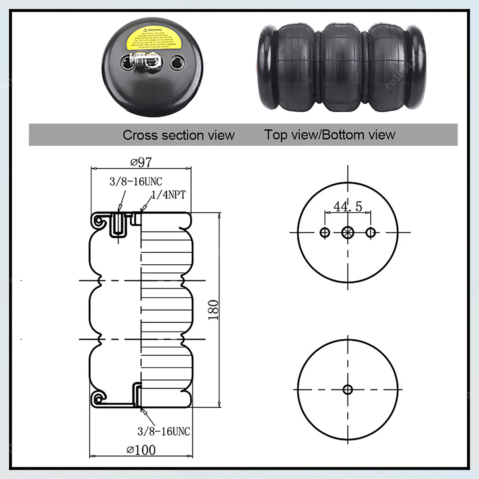 NewNew 2 قطعة 3E2200 الروتاري المموج الأنابيب موصل سريع SS304 الأسنان 1/4 الموضوع ثلاث عجلات تعليق أجزاء مع المطاط الهواء Li