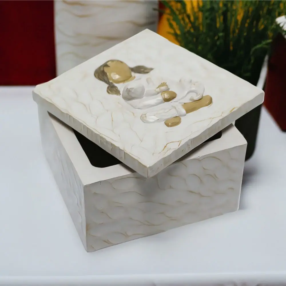 

Creative Universal Pet Coffin Box Handmade Cartoon Resin Pet Urn Cat Memorial Box Pet Supplies