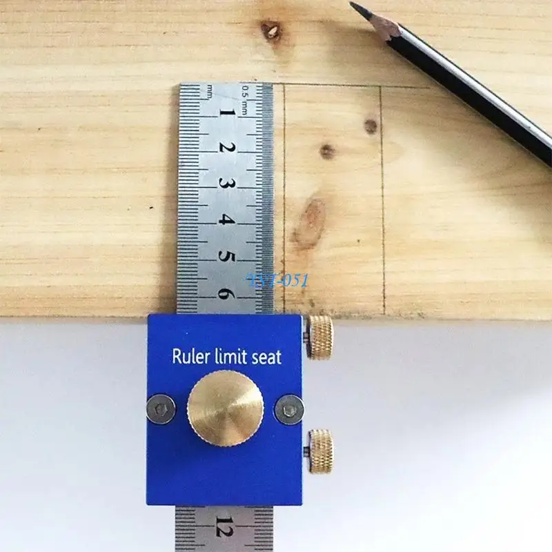

E15A Excellent Metal Marking Gauge for w/ Wooden Stop, 300 mm Stainless Steel Ruler, Universal Woodworking Tools
