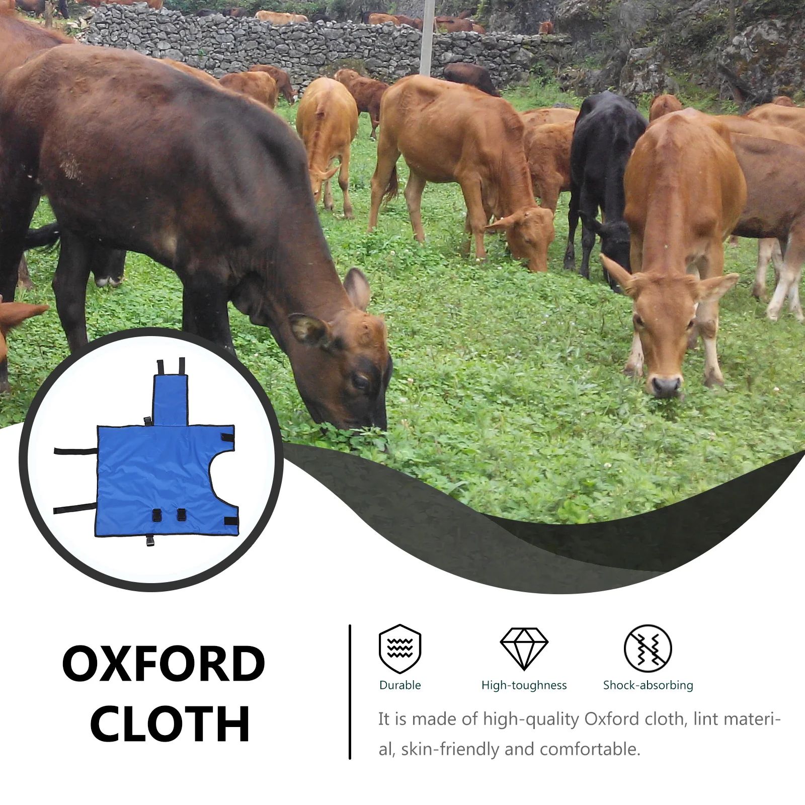 

Farm Cow Calf Vest Thickened Belly Protection Windproof Waterproof Adjustable Buckle Easy Wear Ranch Supplies Calf Warm Clothing