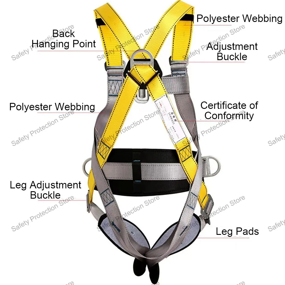 Aerial Work Safety Belt Full Body Five Point Harness Safety Rope for Outdoor Climbing Training Construction Protection Equipment