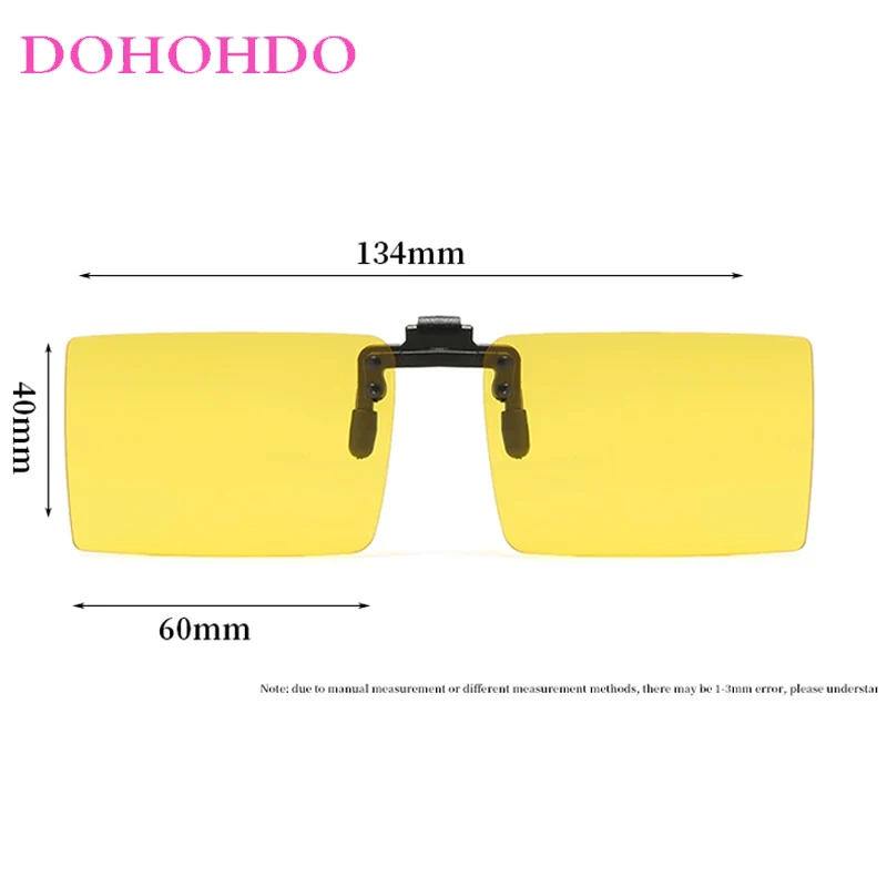 الرجعية مربع العدسات المستقطبة كليب على النظارات الشمسية النساء للرؤية الليلية الرجال نظارات الرياضة في الهواء الطلق القيادة المضادة للوهج نظارات UV400 #6