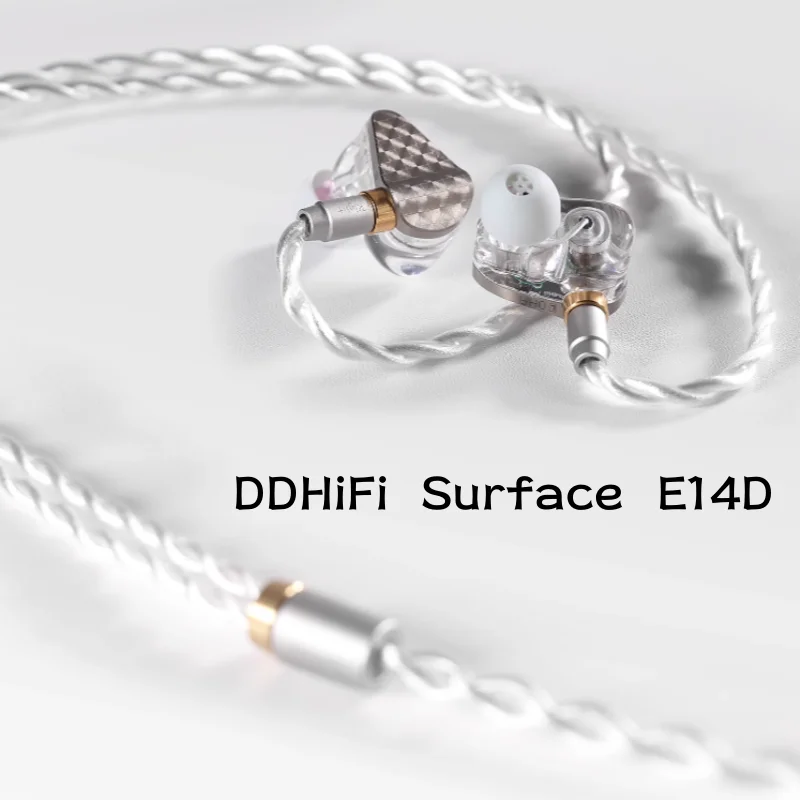 DDHiFi Surface E14D Headphones In Ear wired Music Monitoring Earphones 1DD+4BA Hybrid Unit HIFI IEM DJ Stage headset 4.4mm plug
