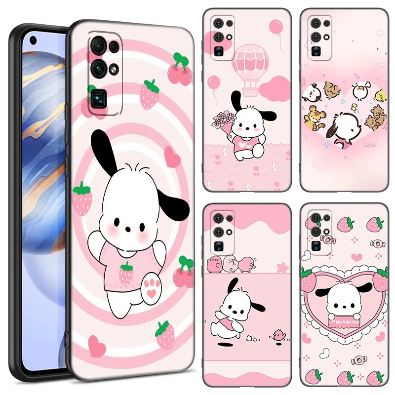 Cute Kitty Pochacco Black Phone Case For Honor 70 90 Lite X40 GT X50 i X5 Plus X6A X6S X7A X8A X8B X6 X7 X8 X9 4G X9A X9B 5G