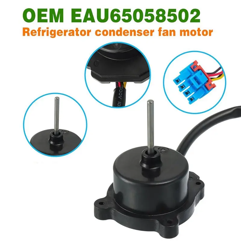 【HOT SELLING PRODUCTS】2X EAU65058502 EAU64843805 RFD3410A102A Refrigerator Condenser Fan Motor For Replace AP7178309 PS166624