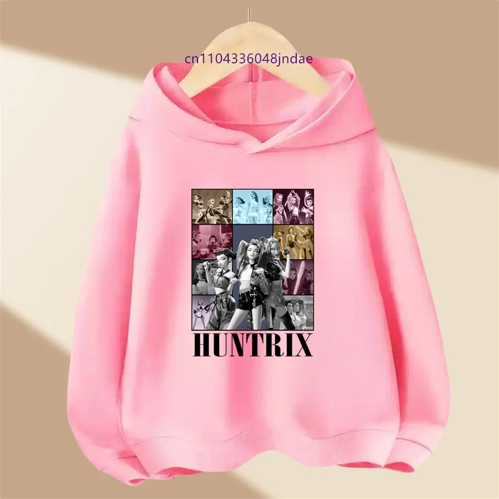 KPop شيطان هنتر رومي الكرتون الفتيات الصبي مقنعين البلوز الدافئة الأطفال الكورية موجة موضة بلايز عادية ملابس الفتيات عادية #6