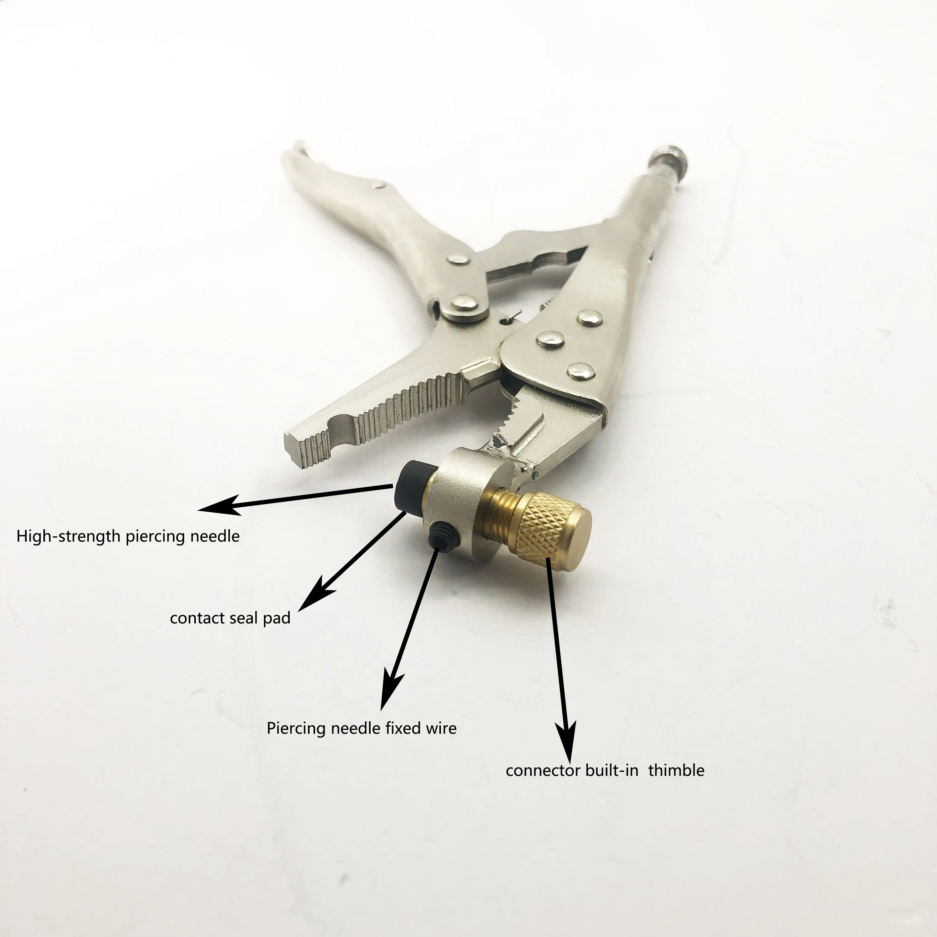 Morsetto di recupero del refrigerante Frigorifero Condizionatore d'aria Tubo di rame Refrigerante Aggiunta di pinze per riidratazione di liquidi Strumenti di riparazione