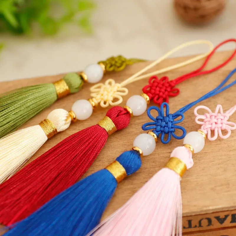 5pcs/lot Chinese Knot Tassel Silk Fringe Crafts Home Decoration Tassels for Silk Tassels Chinese Characteristics Gift Ornaments