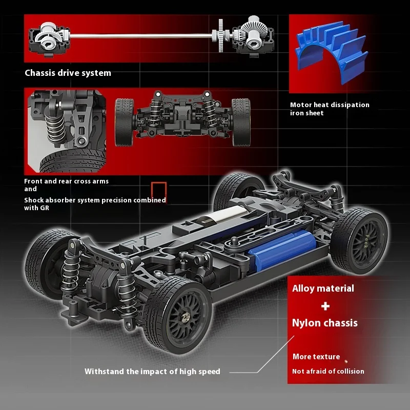 KAMTOM DC163A Four Wheel Drive Car Rc Remote Control Car Professional Adult Drift Model Car High-Speed Charging Toy Racing Car