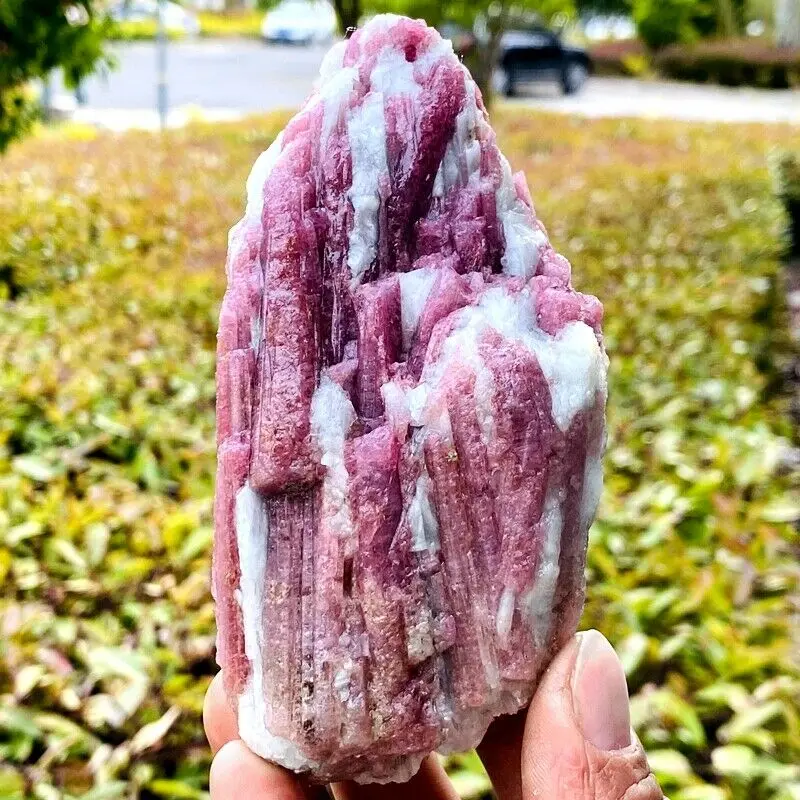 

Natural red tourmaline quartz crystal mineral specimen reiki healing