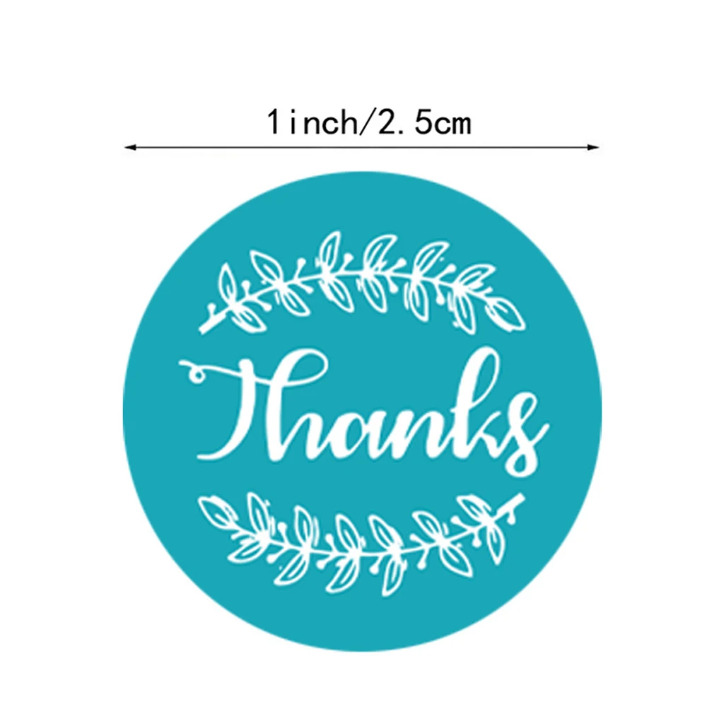 Round Paper Thank You Stickers Scrapbooking 100-500pcs 1inch Wedding Celebrating Seal Label Stickers Roll Stationery Stickers