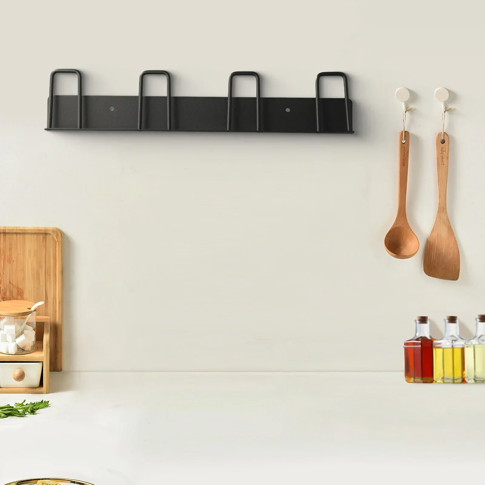 1pc Cup Holder Racks Storage Strong Load Capacity Wall-Mounted Walls Cabinets Coffee Cup Kitchen Metal Mug Hooks