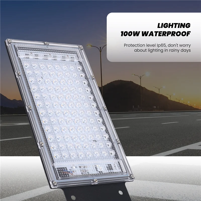 LUCK-Lighting LED Street Light Floodlight Integrated Road Lighting 100W Waterproof Garden Light Outdoor