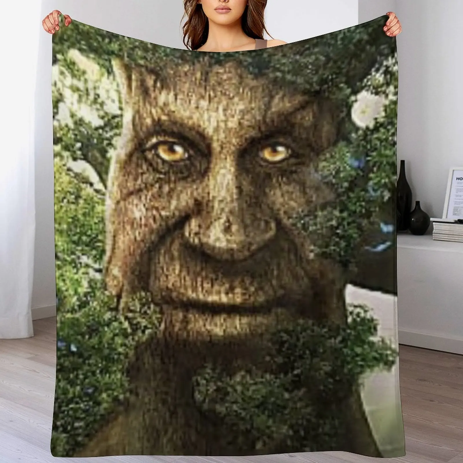 

Wise Mystical Elucidative Tree Original Art [Hi-Res] Throw Blanket Soft Sherpa Fleece Warm Blanket for Winter