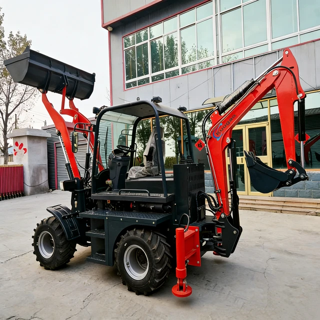 Backhoe Loader Free Shipping Excavators Machine Digger Front Loader 3 Ton Mini Excavator Bagger Garden Mini Loader B Customized 6