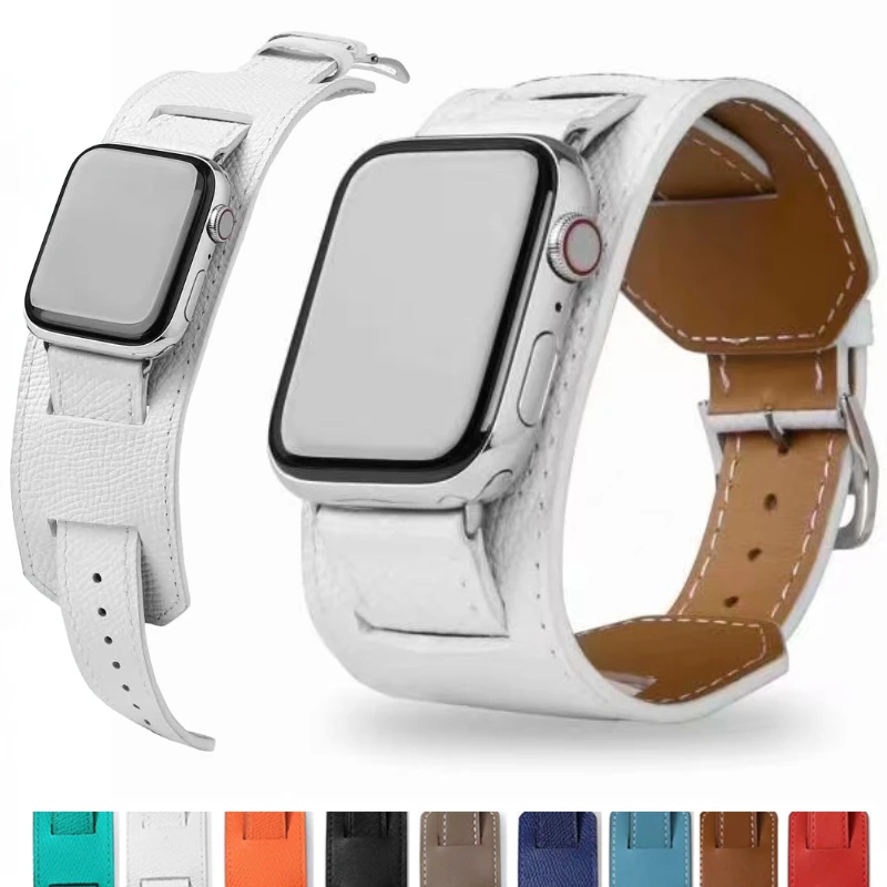 Leather Strap For Apple Watch Band 49mm 45mm 41mm 44mm 40mm 42mm Bracelet Wristband for iWatch Series Ultra 8 7 6 5 4 3 SE Belt