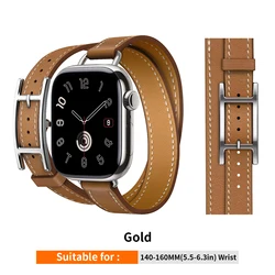 New Hapi Attelage Double Tour Strap For Apple Watch Band Series 11 10 9 8 7 Se 3 Iwatch Ultra 3 2 H Buckle Belt 42mm 46mm
