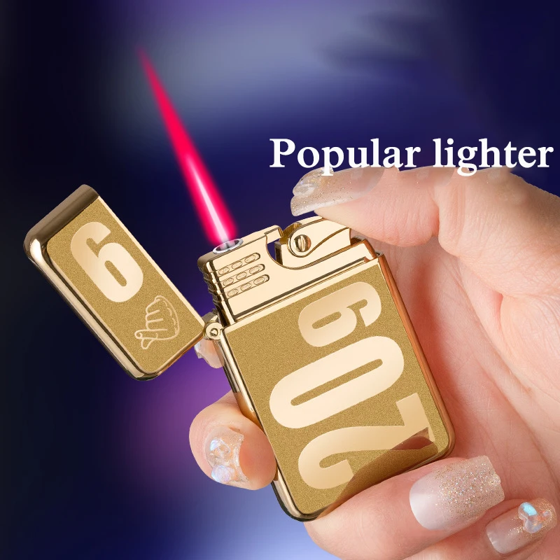 New Windproof Gas Creative Torch Butane Lighter Outdoor Portable Smoking Accessories High-end Men Gadgets 2025 Gifts Wholesale