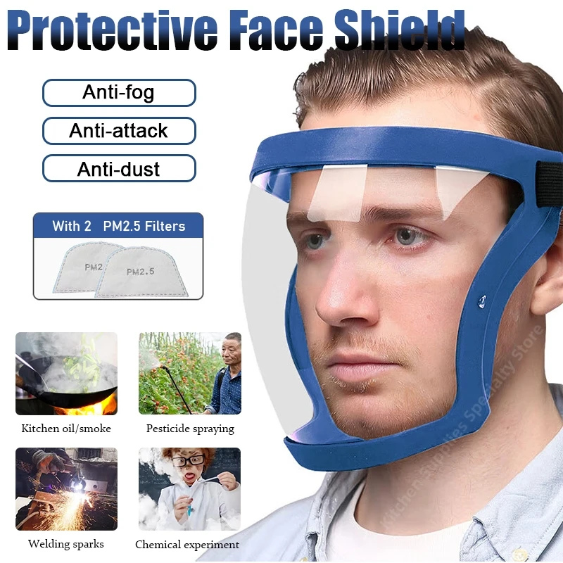 Work Protection Mask Transparent Facial Protector Face Faceshield Protective Outdoor Heating Home Kitchen tools Full Face Shield