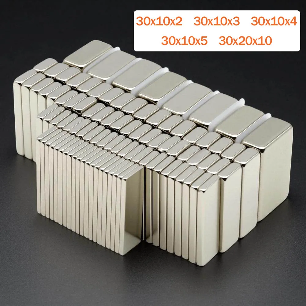 30x10x4/30x20x10MM Block small magnets for fridge, whiteboard; neat & no-trace fixing, ideal for craft lovers