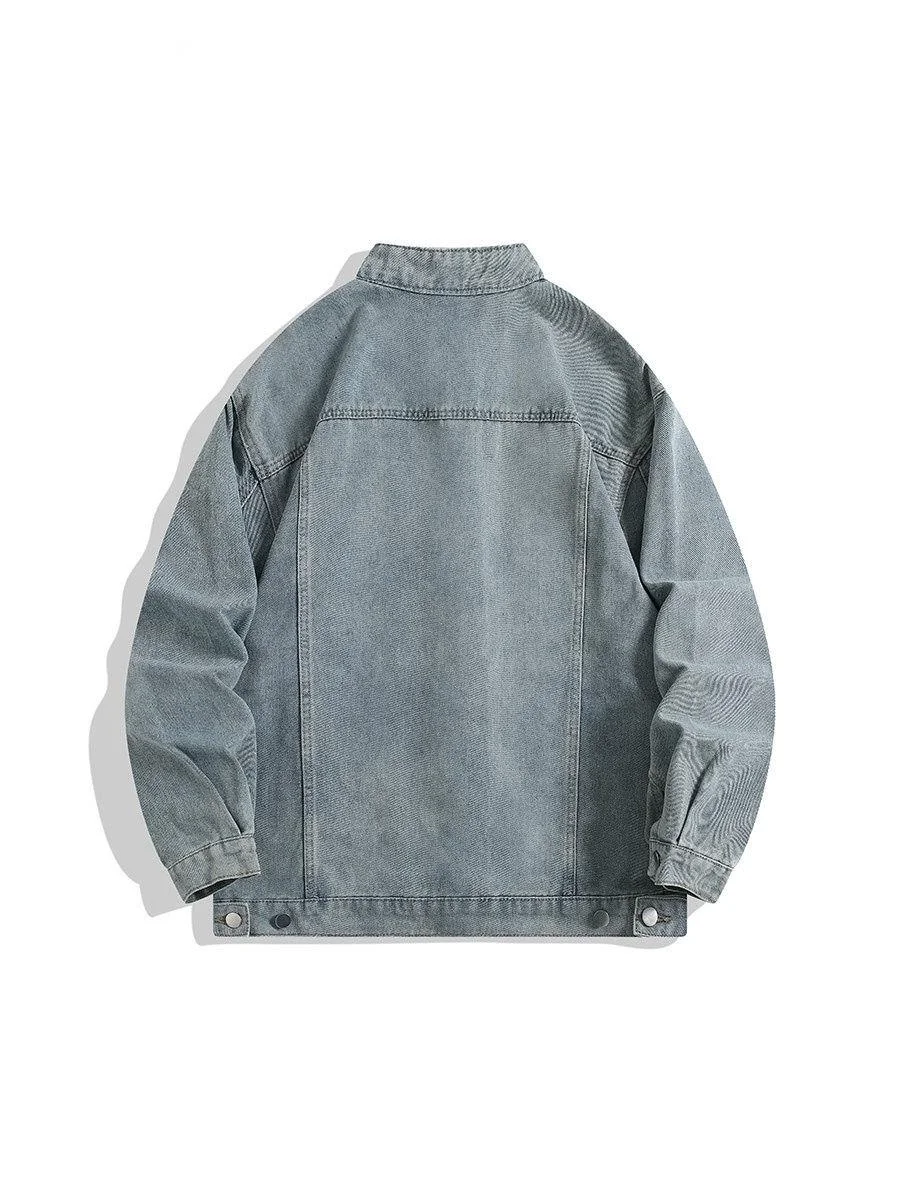 Vintage Chinese Style Denim Jacket Men Streetwear Oriental Clothes Autumn Male Jeans Coat 2026 Fashion Hip Hop Loose Outerwear