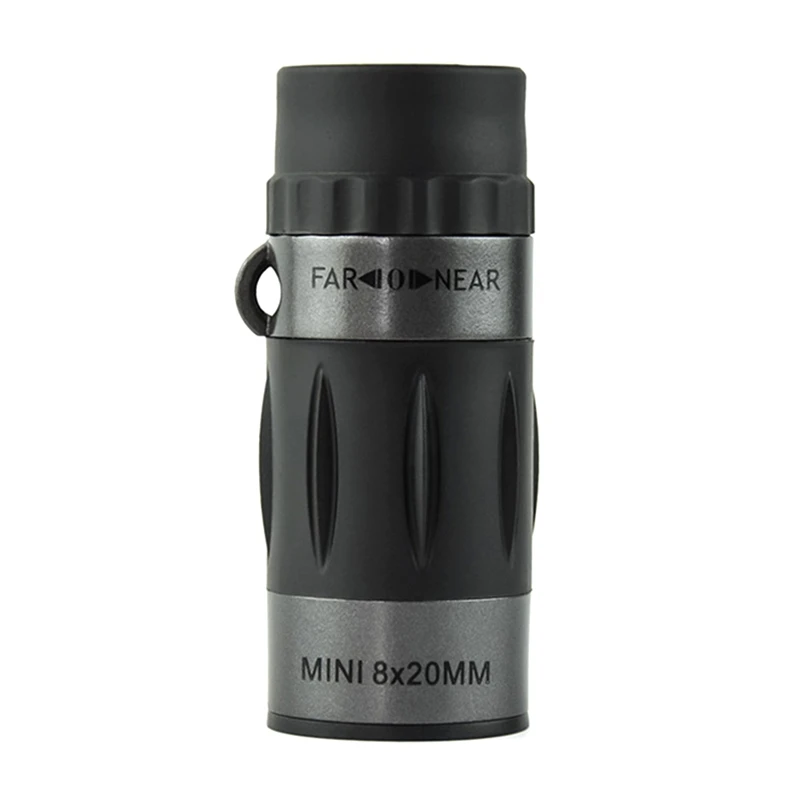 WISH Compact 8X20 Monocular Telescope - Portable High-Definition Scope Ideal For Hiking Camping Wildlife Observation Concerts