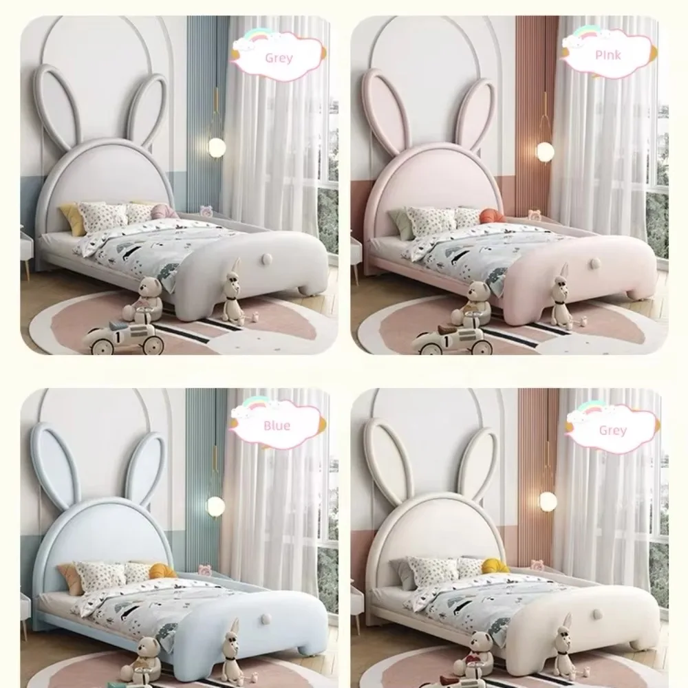어린이 침실 가구 세트 모던 솔리드 우드 토끼 침대 어린이 메탈 침대