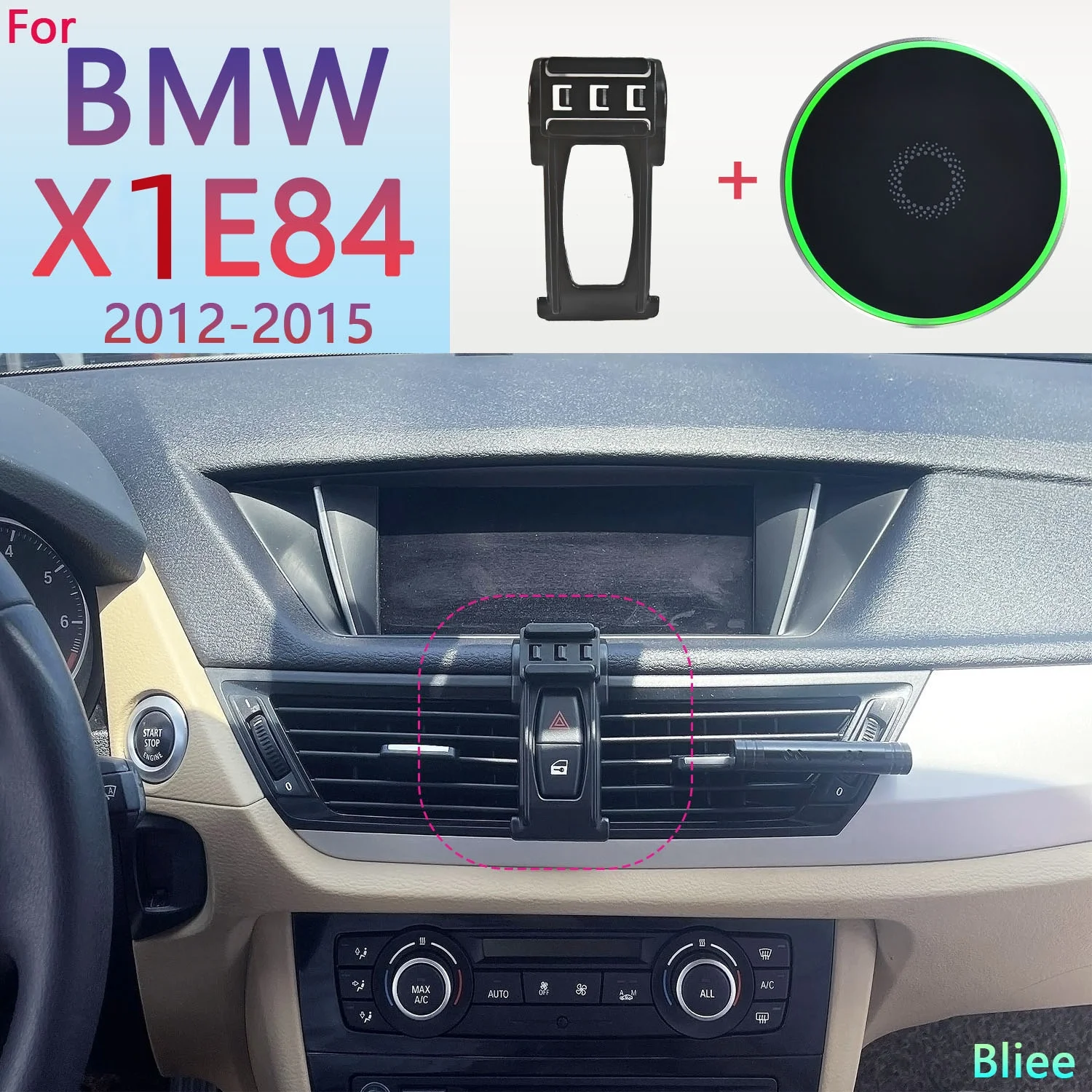 ตัวยึดมือถือแม่เหล็กสำหรับ BMW X1 E84 รุ่น 2012–2015 พร้อมชาร์จไร้สาย 15W ใช้งานจริง วิเคราะห์จากประสบการณ์จริง