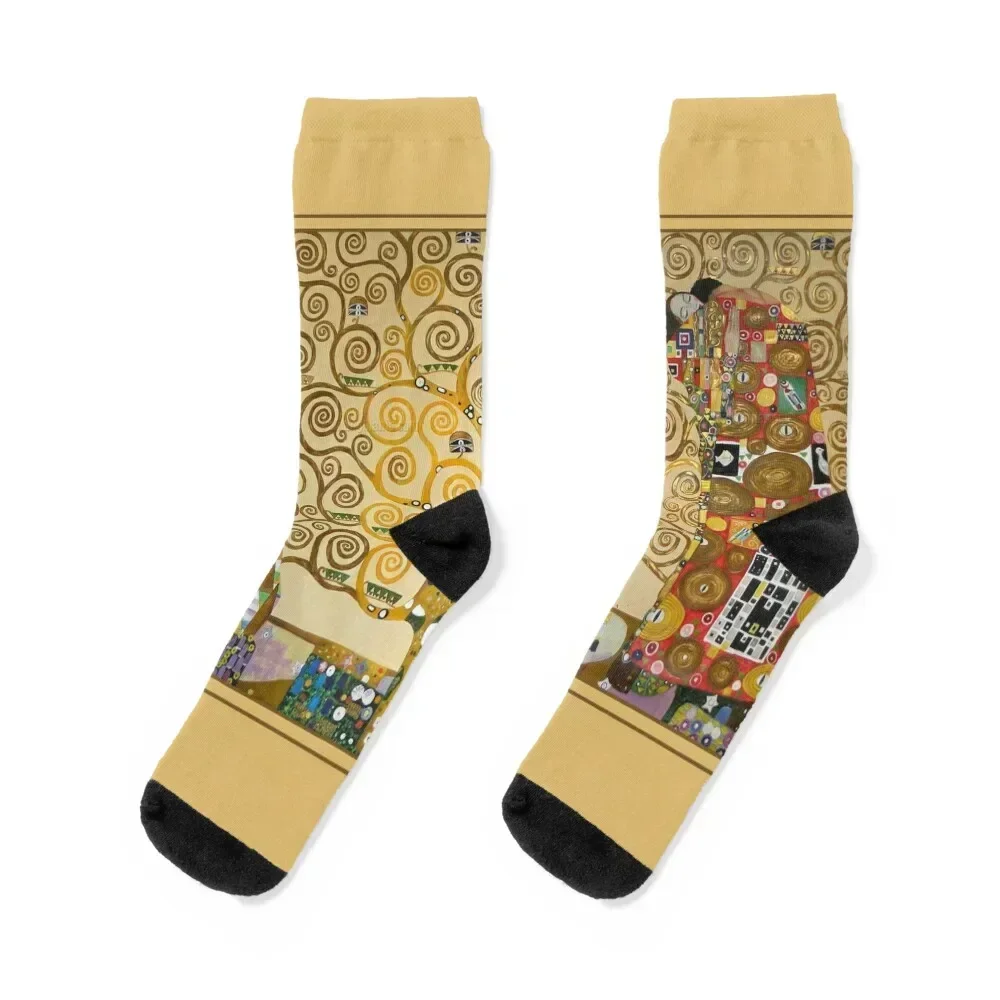 

The Tree of Life with gold stripe by Gustav Klimt Socks Thermal man winter cute floor crazy Socks Men Women's