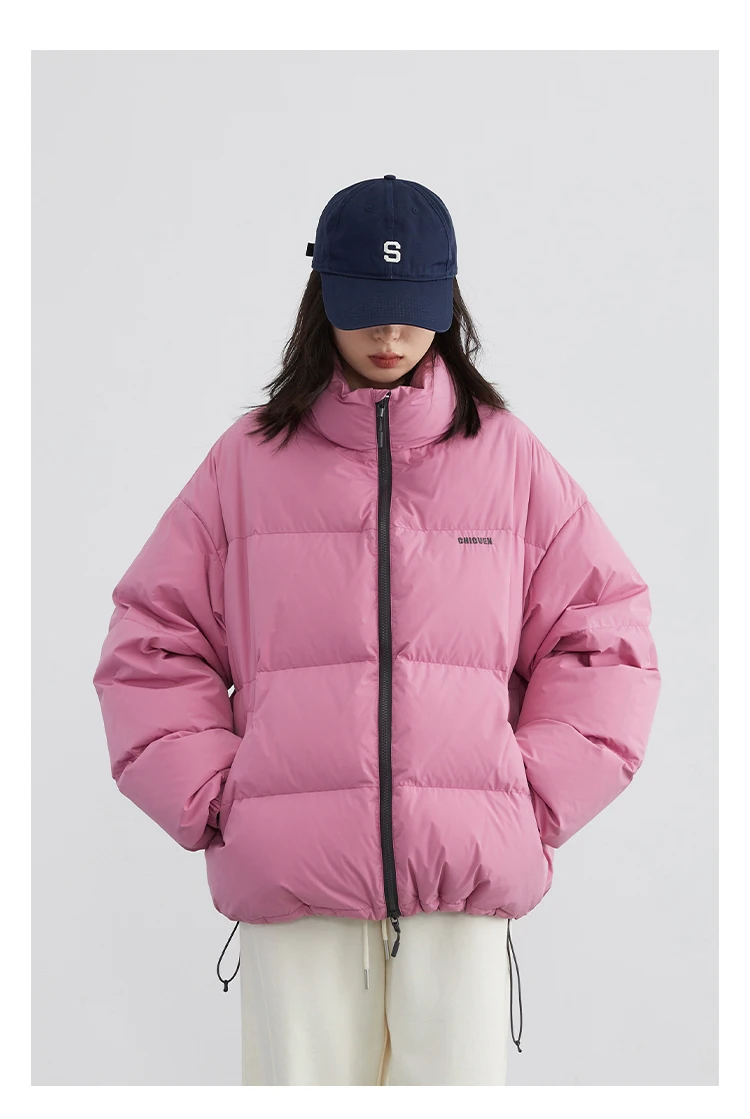 CHIC VEN Women Down Coats Streetwear Solid 90 White Duck Down Stand Collar Female Down Jacket Warm Ladies Overcoat Winter 2024