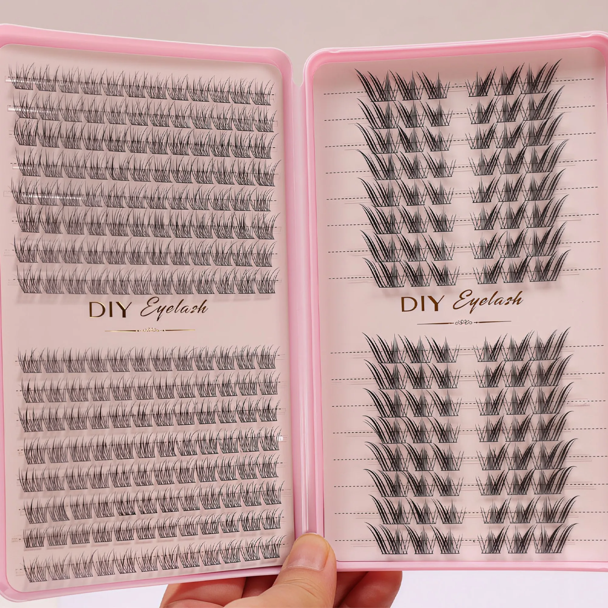 32 row mixed eyelash book, 2 styles, small fish tail, Sudaji dog girl group