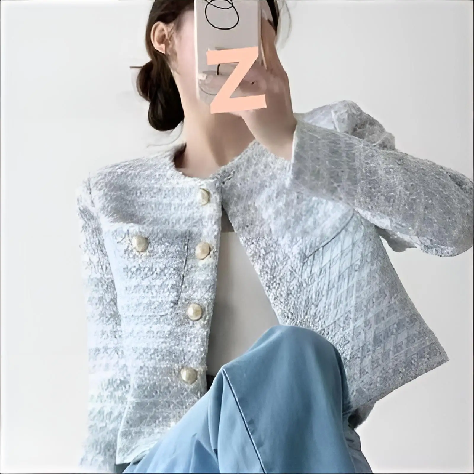 

Твидовый жакет с воротником, короткий рукав, женский, зимний, плюшевый, стеганый, утепленный, защита от холода, теплый, утолщенный, стильный