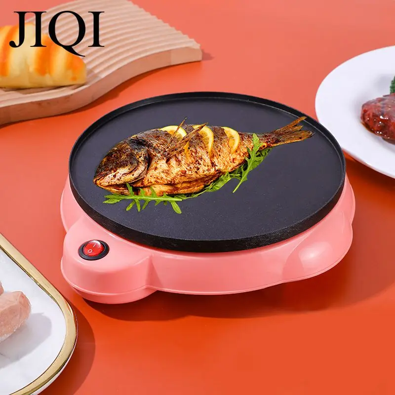 JIQI electric pancake maker Crepe Maker Baking Pan Kitchen tools spring roll machine egg roll machine cake maker EU US adapter