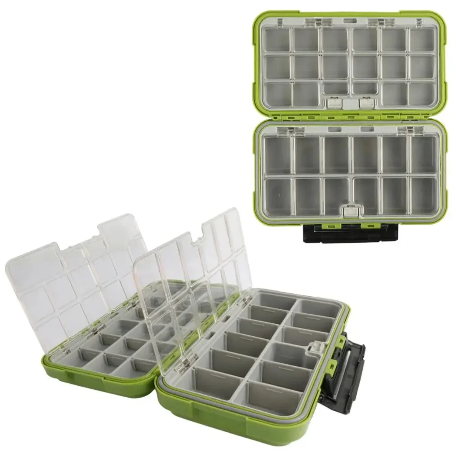 

Double Layer Hard Plastic Fishing Box Baits or Sinkers Lure Fishing Tackle Box Fly / Bass / Carp Fishing Accessories