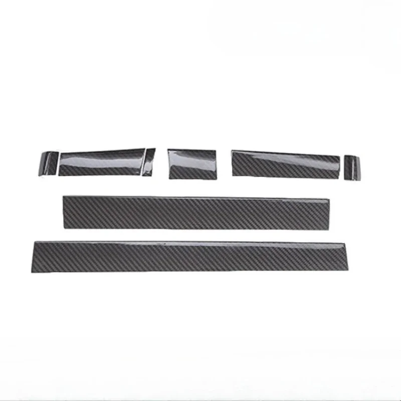 For Audi A8 Real Carbon Fiber 2018-2021 Black Central Control Trend Panel Sticker Interior Modification Decorative Accessories