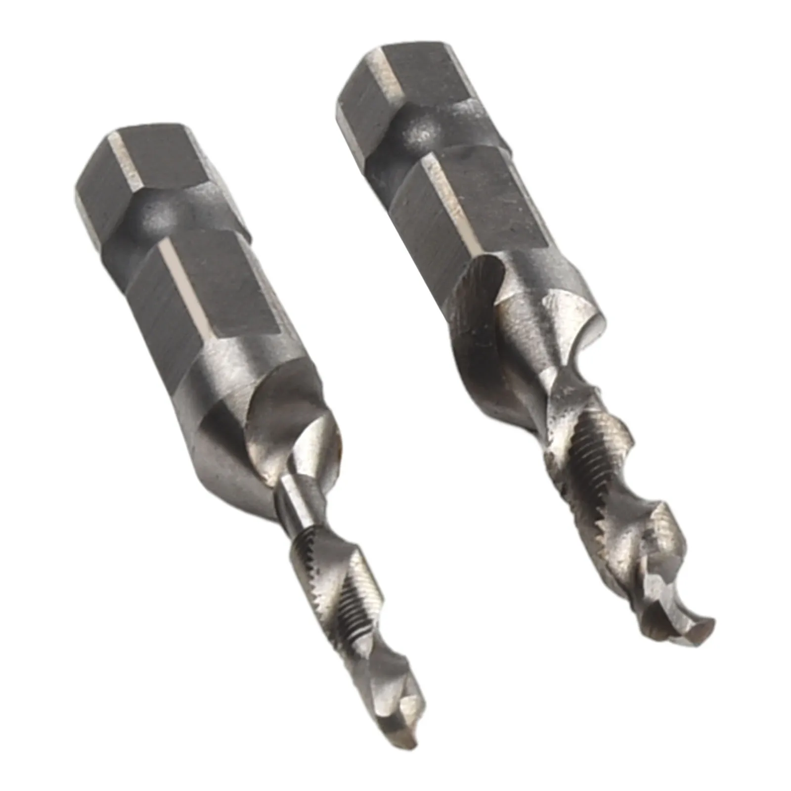 1pc Hex Shank HSS Screw Thread Metric Tap Drill Bits Screw Machine Compound Tap M3/M4 M5 M6 M8 M10 Hand Tools Silver