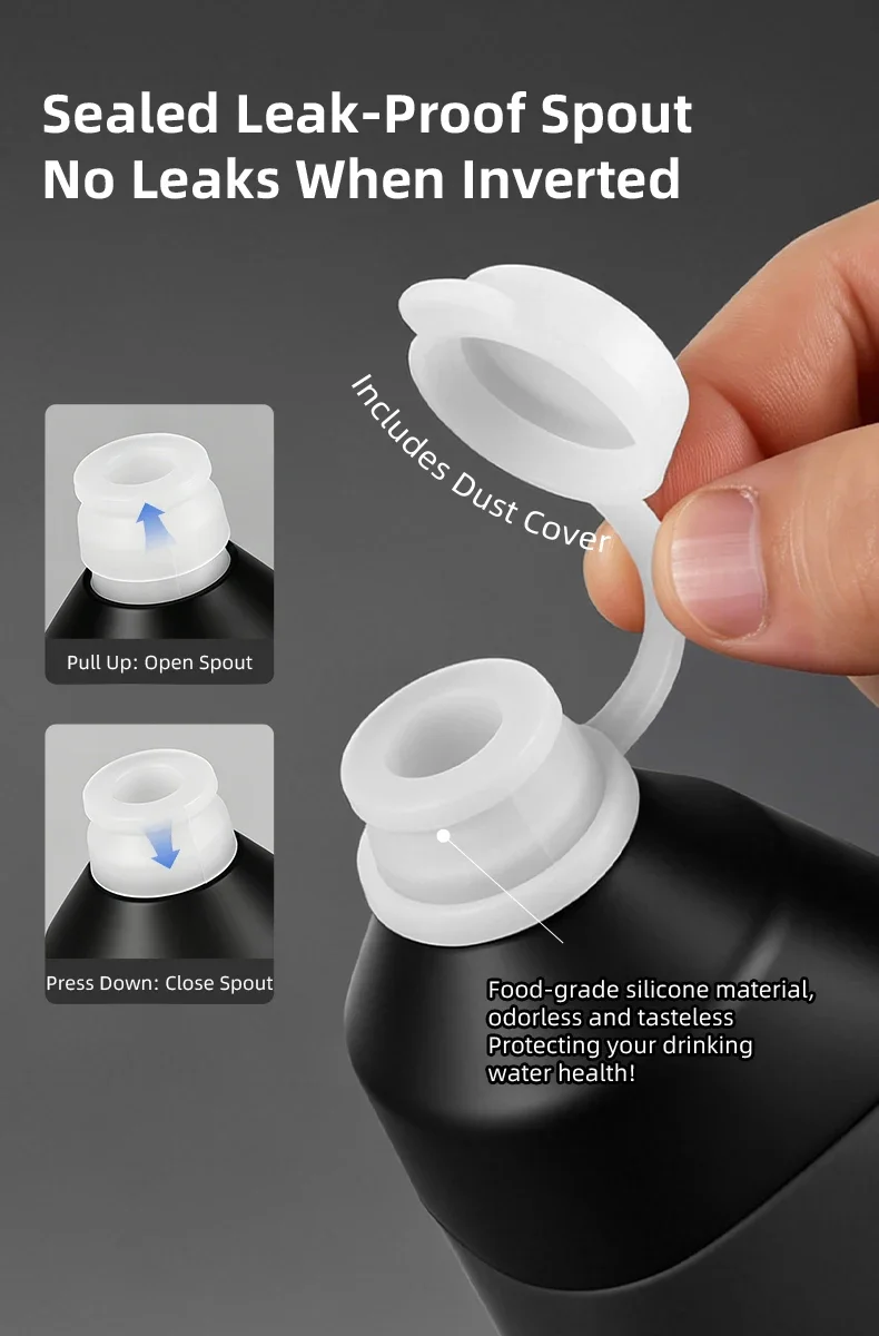 ESLNF 680ML Aerodynamisches Wasserflaschenset aus Lebensmittelqualität PP5 mit Ultraleichtem Carbonfaser-Flaschenhalter Fahrradzubehör – Detail 7