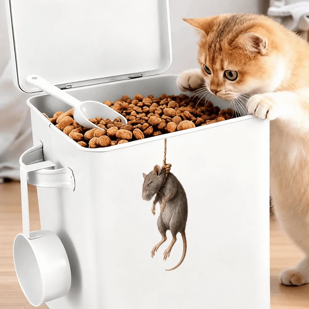Hanging Mouse Refrigerator Stickers Removable DIY Vinyl Hanging Rat Wall Sticker Dining Room Decor Waterproof Wall Art Decals