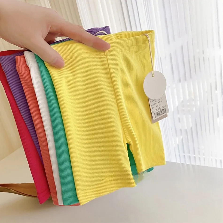 2-8T Kids Underwear Baby Clothing Girls Candy Color Korean Trousers Children Comfort Safety Bottoms Summer Elastic Waist Shorts
