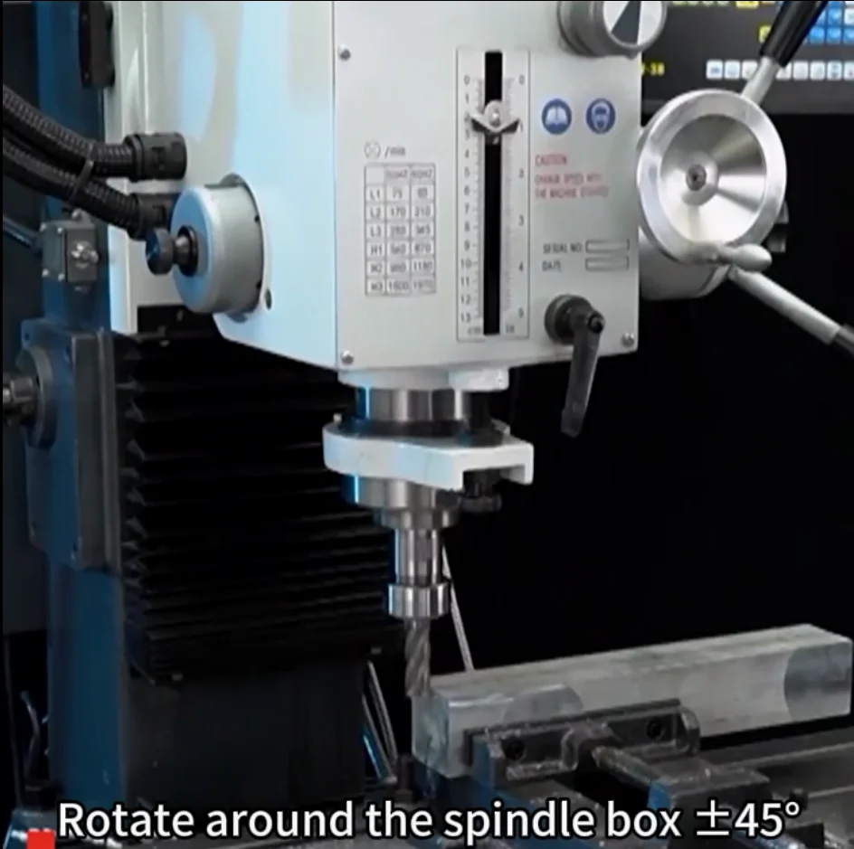 Multi-functional Drilling Milling Tapping Machine LY-45S Featured with 3 Axis Optical Scale  Automatic Feed and Base 220V 380V