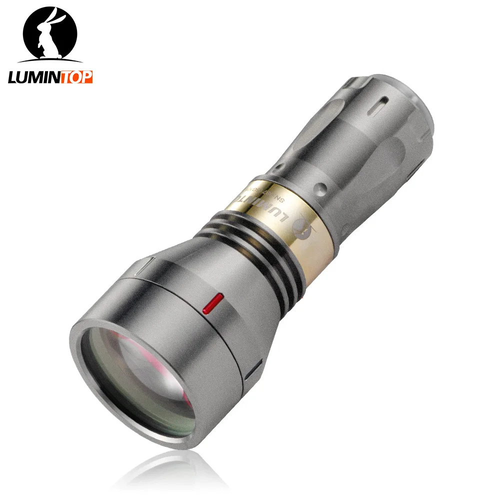 Titanium LEP flashlight Sandblast Lumintop THOR 2 TI version 1700 meters long distance support 18350 18650 battery flashlight