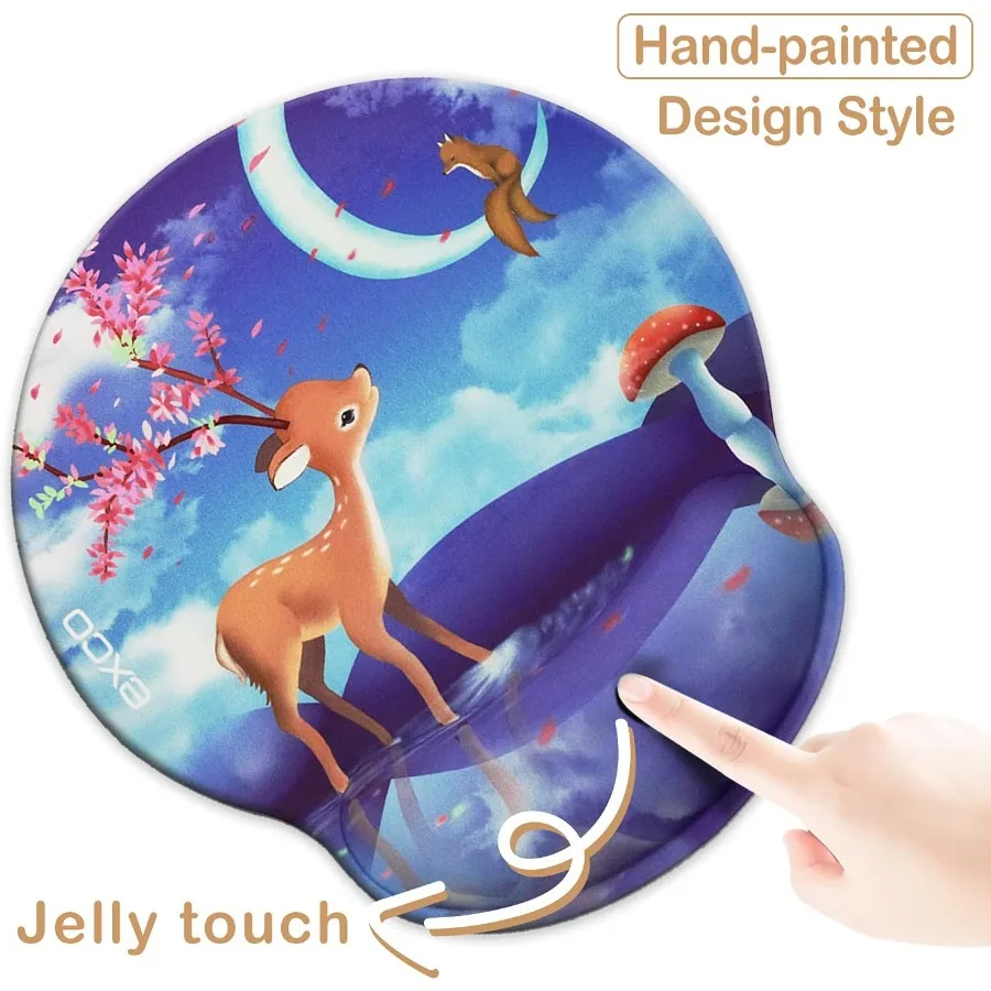 مريح مع مسند معصم إسفنجي ناعم يدعم حصيرة ماوس كمبيوتر مريحة لتصميم الكمبيوتر المحمول ولوحة مفاتيح لطيفة على شكل لوحة ماوس مع #3